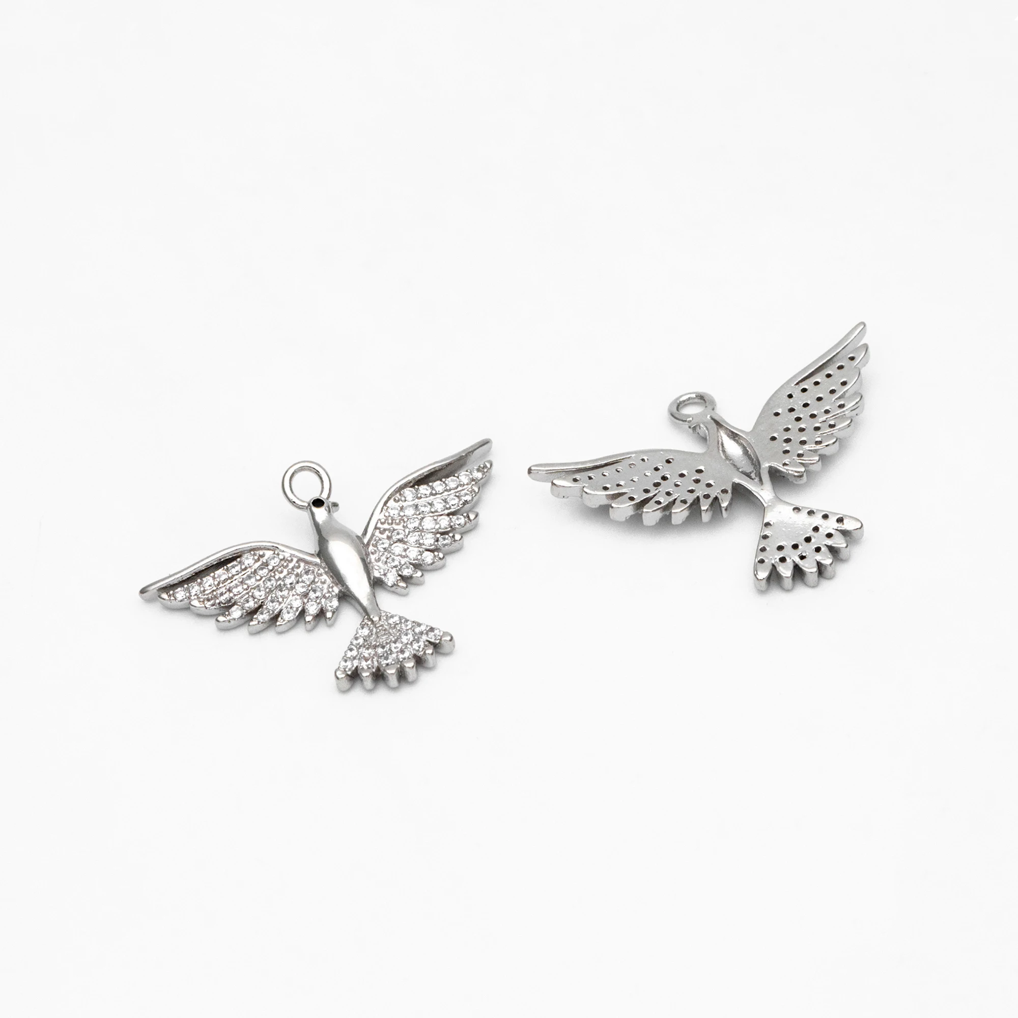 4 шт. подвеска в виде американского орла с цирконием золотого/серебряного тона из