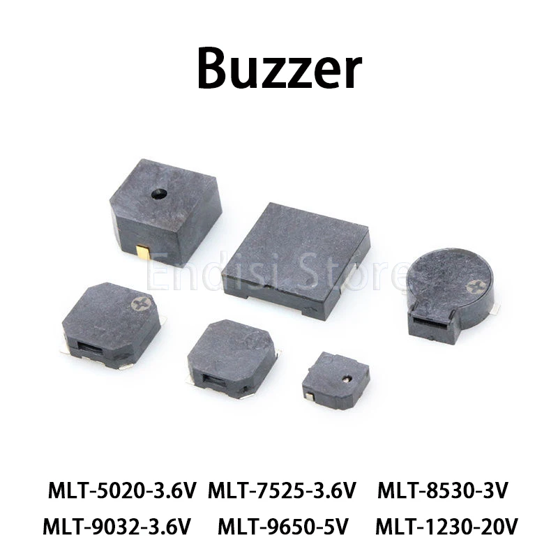 

SMD Buzzer MLT-5020 7525 8530 9032 9650 1230 3V 3.6V 5V 20V Magnetic MiNi Active Passive Piezo Buzzers Loudspeaker