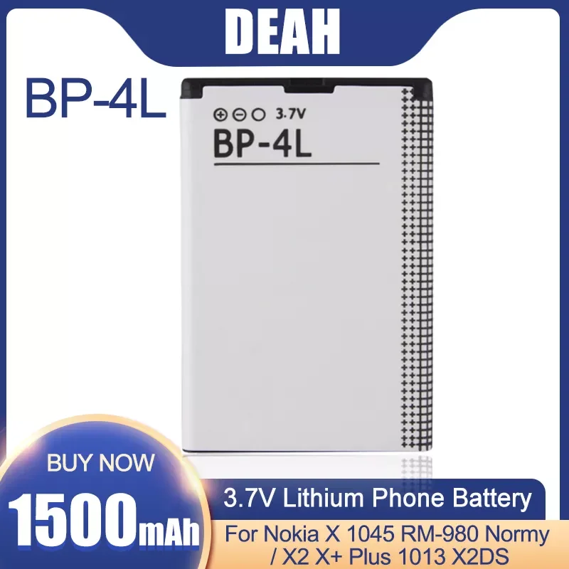 

NEW2023 1500mAh BP-4L BP4L BP 4L Replacement Phone Battery For Nokia E61i E63 E90 E95 E71 6650 6760 N97 N810 E72 E52 Lihtium Bat