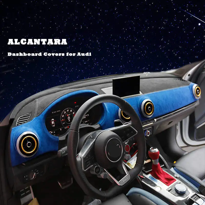 Real Alcantara Custom Car Dashboard Covers for Audi A3 2016-2019 RS3 2018 Mat Shade Cushion Pad Carpets Accessories Car-styling
