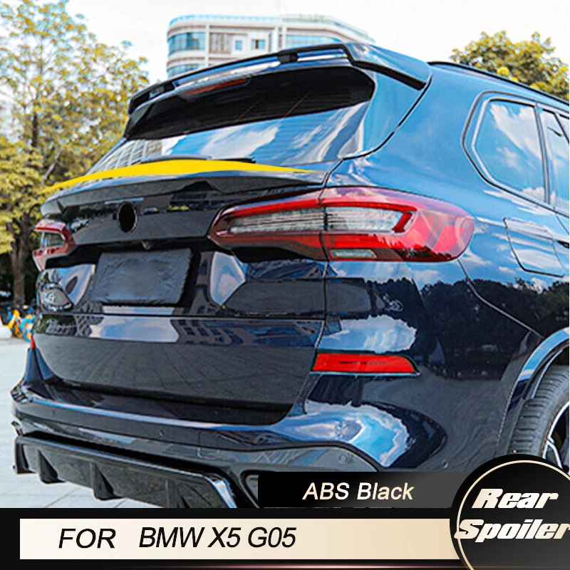 

Rear Trunk Middle Spoiler for BMW X5 G05 2019 2020 Middle Trunk Wing Lip ABS Carbon Look / Gloss Black