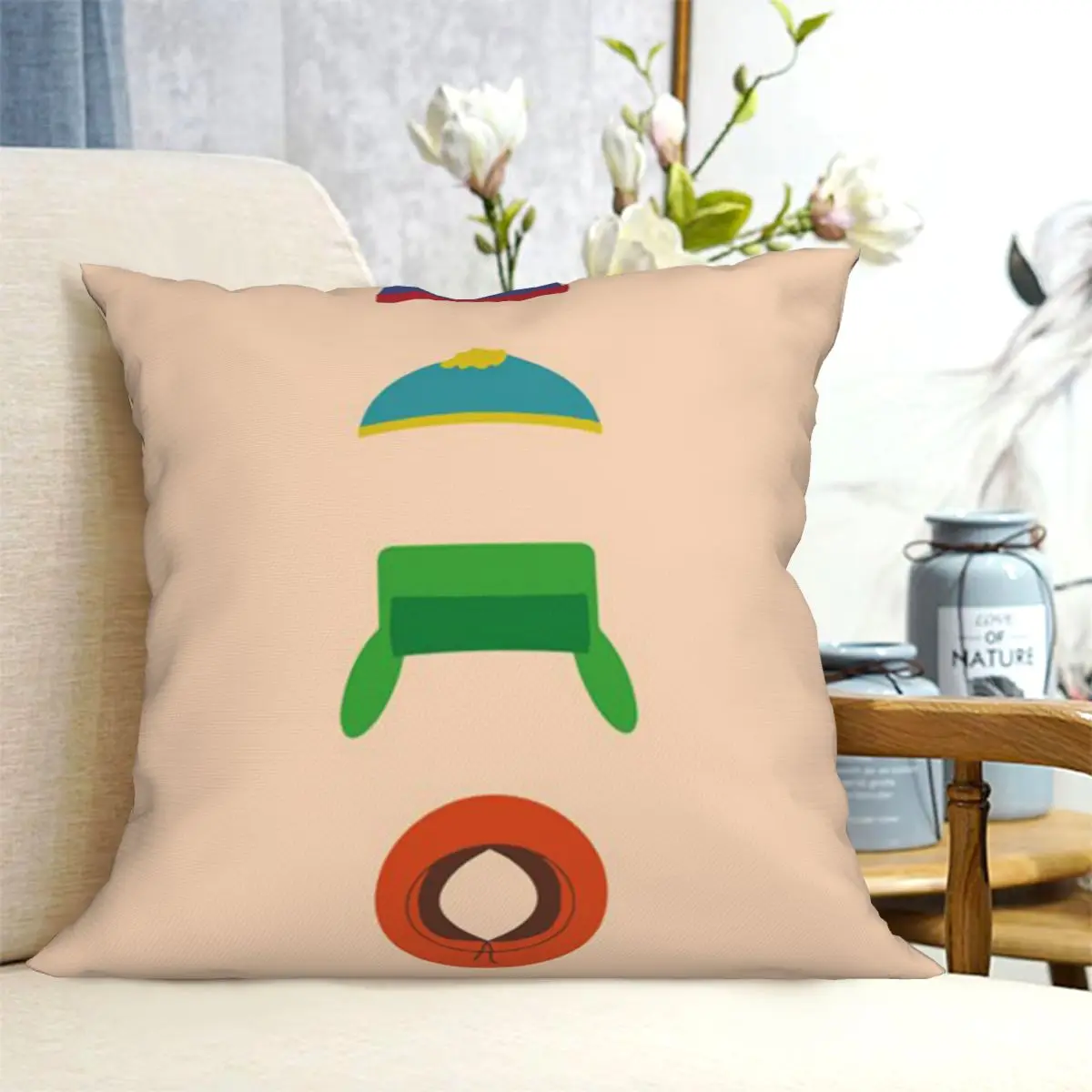 

Eric Cartman Print Cushion Cover Sofa Pillow Cover Home Decor Square Pillowcase Waist Pillow Case