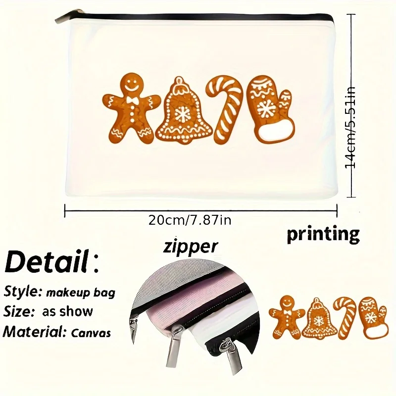 1 шт. новинка 2024 Рождественская косметичка сумка для хранения косметики женский