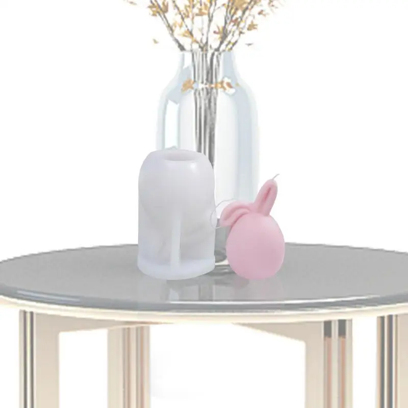 

Rabbit Mold Silicone 3D Bunny Candle Mold Bunny Chocolate Mold DIY Baking Jello Molds For Cocoa Easter Decorations Party Jelly