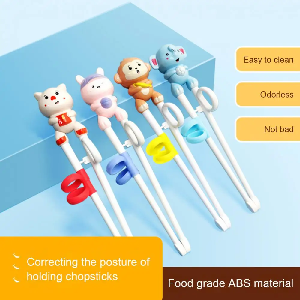 

Cartoon Auxiliary Chopsticks Baby Diet Training Assistant Baby Learning Chopsticks Corrector 1 Pair Children's Chopsticks