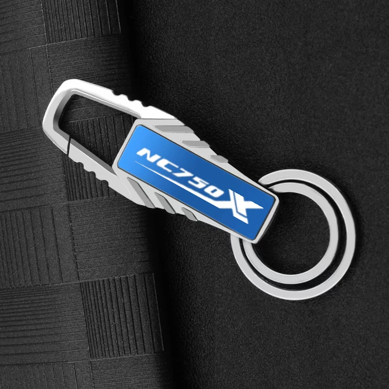 

Motorcycle Keychain Blue Keyring Zinc Alloy Car Play Keyring For HONDA NC750X NC 750X NC750 X 2014-2020 Accessories