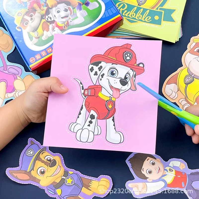 

Paw patrol anime toys paper cutting handmade children's diy making origami toys children's birthday gifts toys