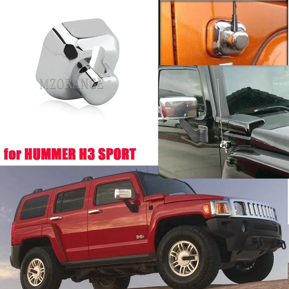 

for HUMMER H3 SPORT 2005 2006 2007 2008 2009 2010 Chrome Antenna Base Bezel Cover Moulding Trim Car Parts marker Accessories