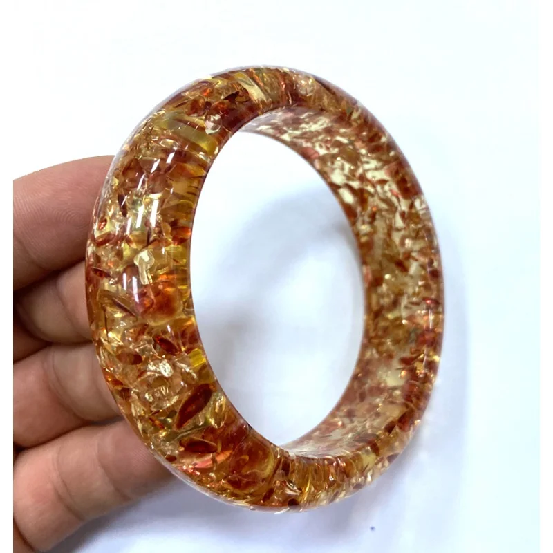 

Certified 0 Natural Mexico Sky Yellow Amber Bracelet Bangle 59-60mm