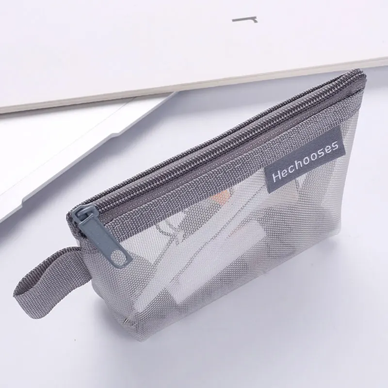 3X Portable Mesh Storage Bag Triangle Coin Purse Travel Bags Holders Organizer Large Capacity Key Bag Card Bag Coin Bag