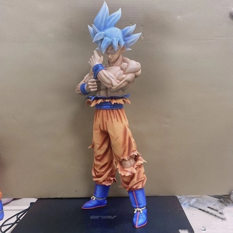 

45cm Dragon Ball Z Super Figure 3 Heads Son Goku Migatte No Goku'i Action Figure Ichiban Kuji PVC Statue Collection Model Toy