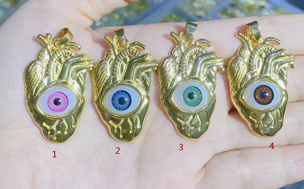 

1 шт., медная позолоченная подвеска «сглаза»