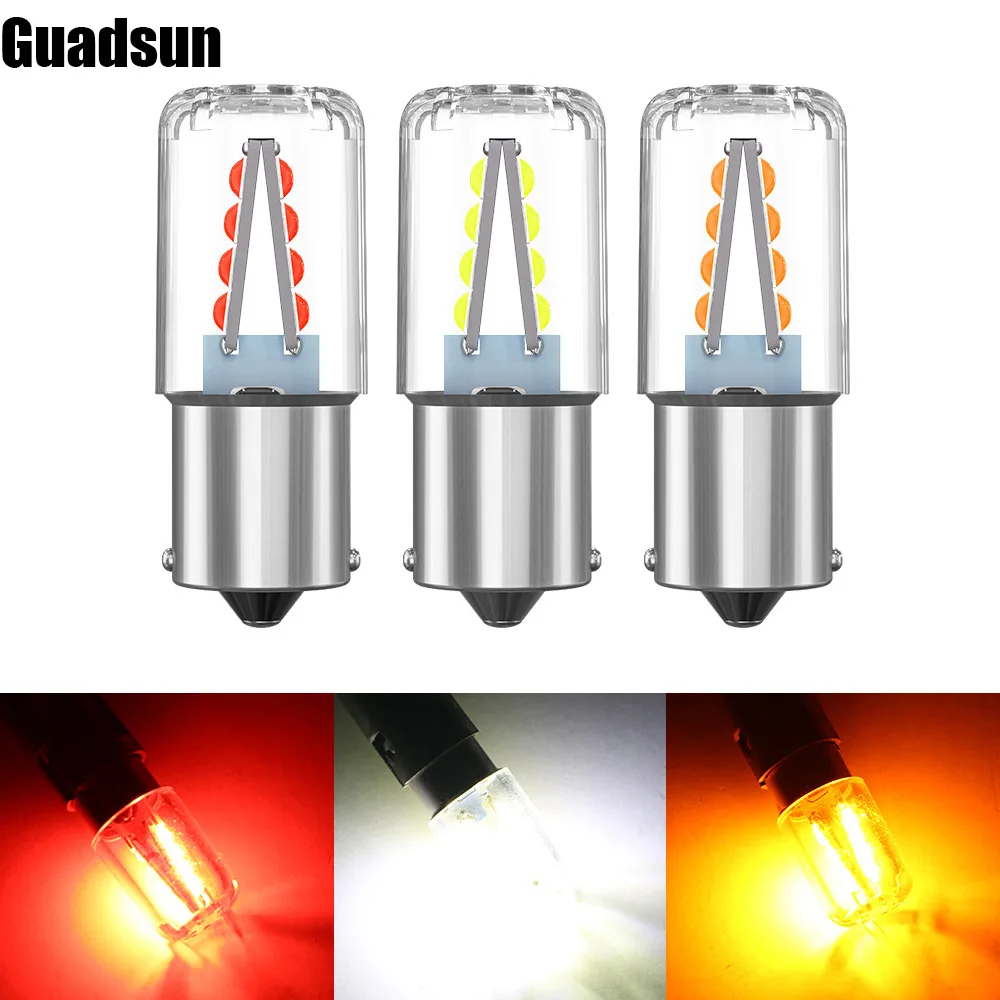 

Guadsun 2PCS LED Canbus No Error 1156 BA15S P21W 1157 BAY15D P21/5W 3030 8SMD Bulb White 12V Reserve Lamps Turn Signal Light