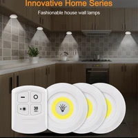 new smart cob cabinet lamp wireless remote control led night lights kitchen home bedroom corridor loft drawer sticker wall light