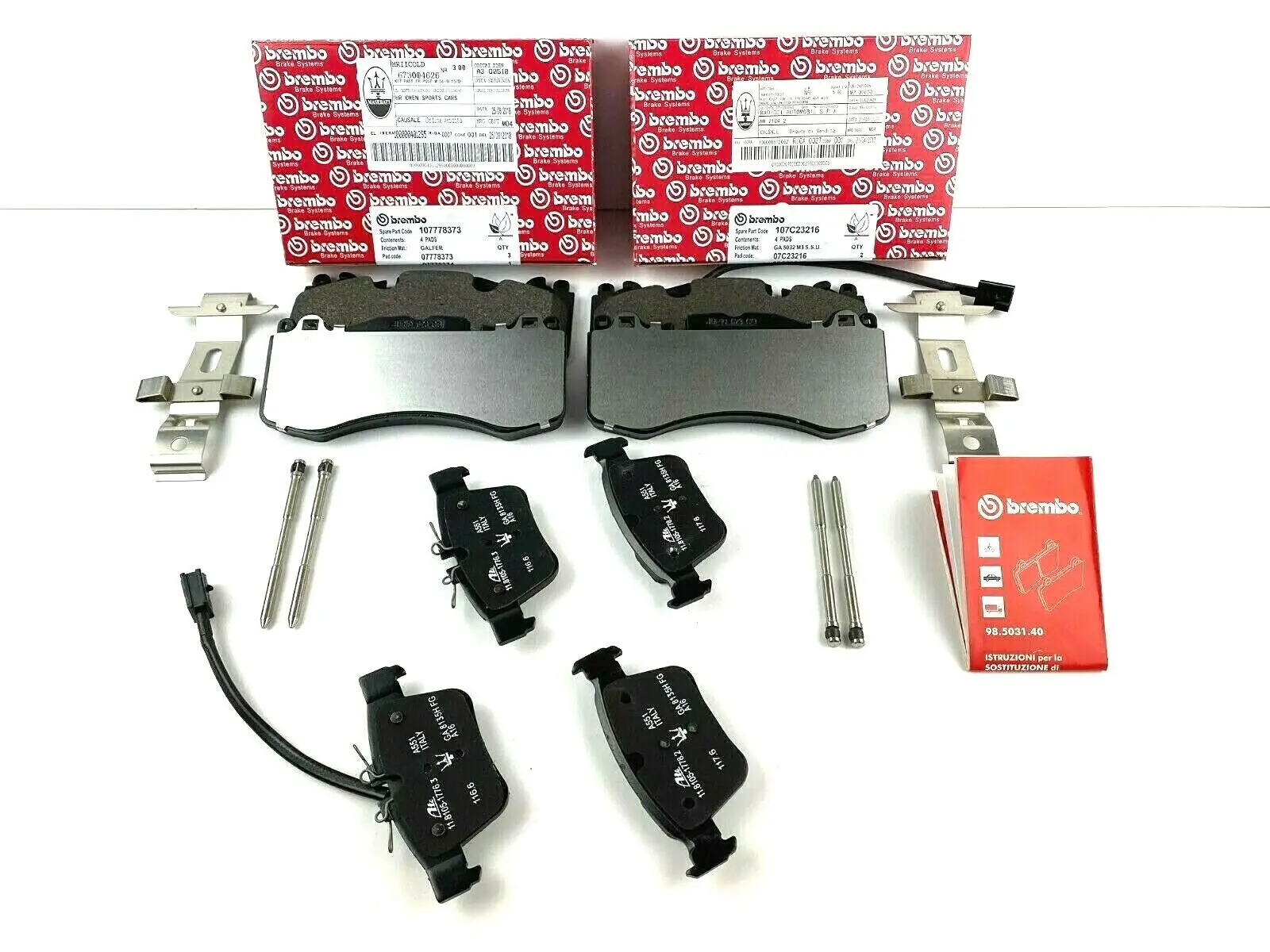 Передние и задние тормозные колодки для Maserati Levante S-оригинальные