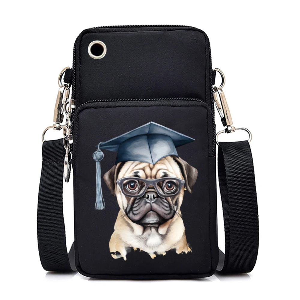 

Сумка через плечо Bulldog для женщин, нейлоновая Женская мини-сумка-мессенджер, маленький дамский кошелек, сумочка кросс-боди