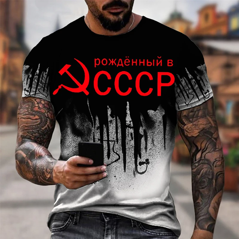 

2023 Summer New 3D Printed Summer Men's T-shirt Short Sleeve Oversized Harajuku Style Street Clothing Unisex T-shirt Top