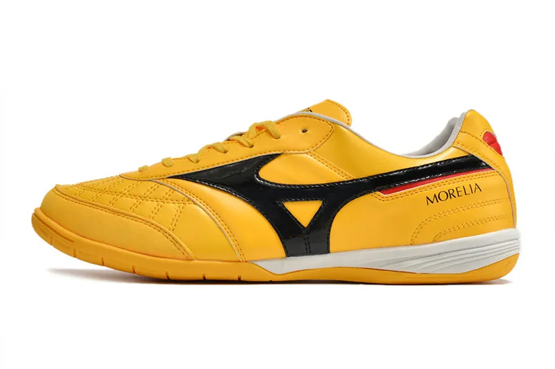 Authentic Mizuno Creation MORELIA IC M8 Men's Sports Shoes Mizuno Outdoor Sneakers Yellow/Black/Red Color Size Eur 40-45