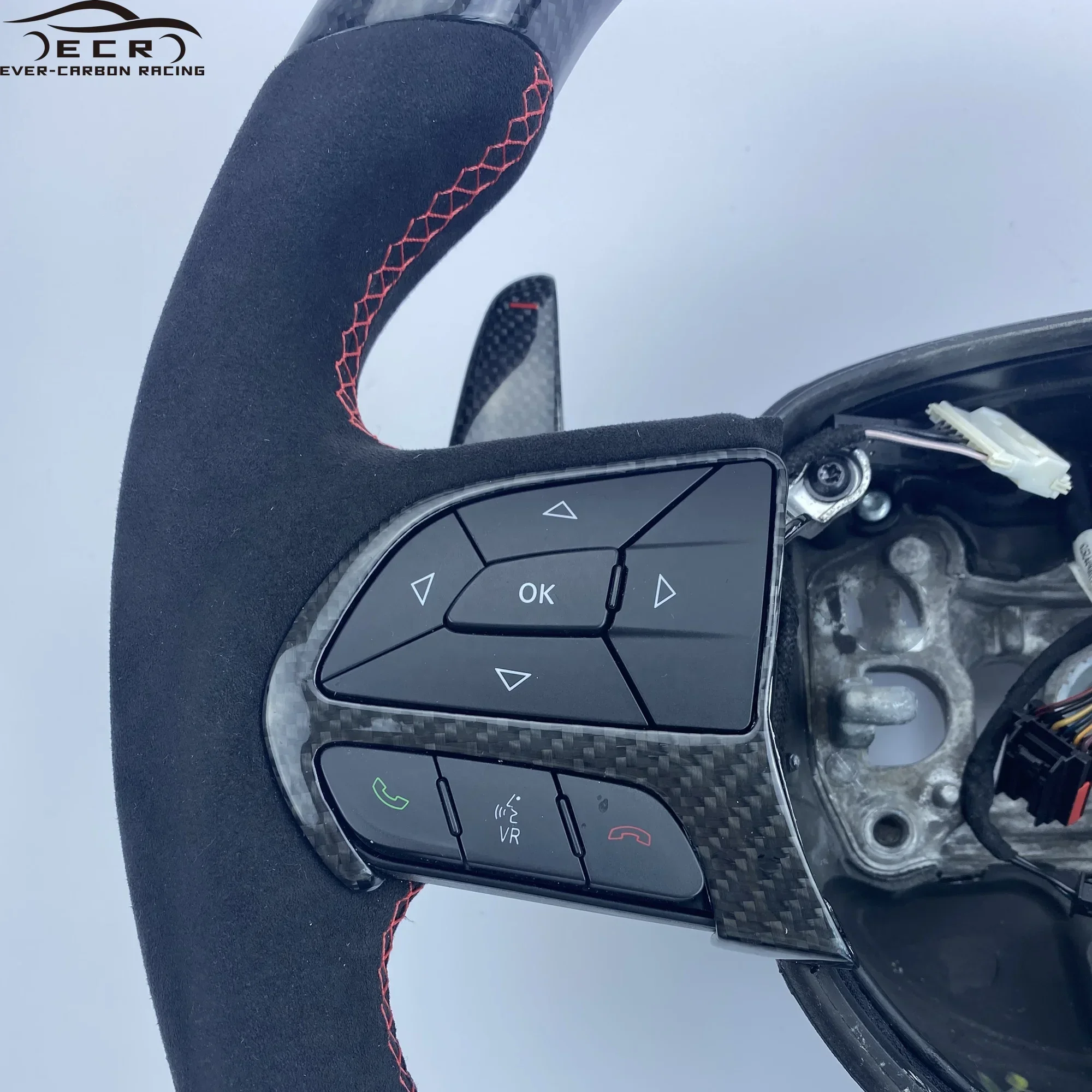 Ever-Carbon Racing ECR Hotsell Рулевое колесо из углеродного волокна для Dodge Challenger автомобиля
