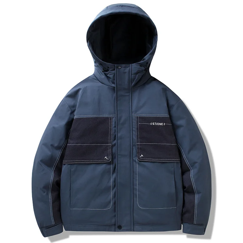 90% White Eider Down Jacket Men's Short Winter Trend Hooded Fashion Jacket 2022 Winter Casual and Thick Thermal Top