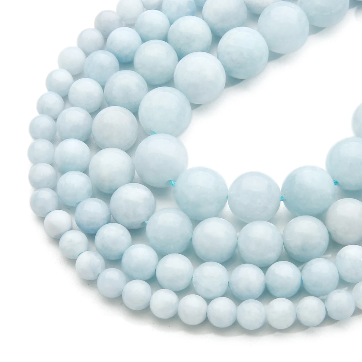 1 шт./упаковка бусины из белого камня 6/8/10/12 мм