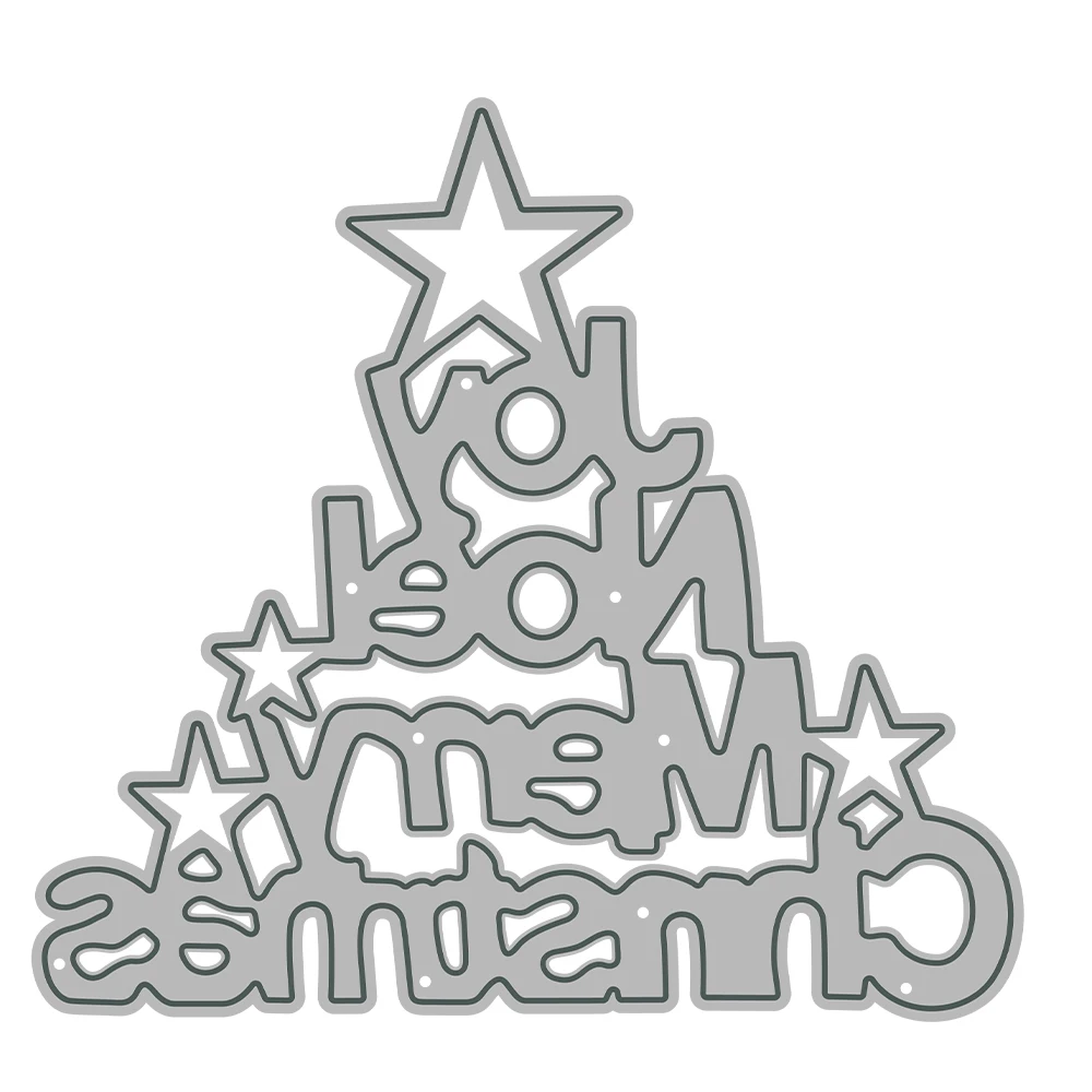 MangoCraft Merry Christmas Series Мини-вырубные штампы DIY Товары для скрапбукинга Металлические