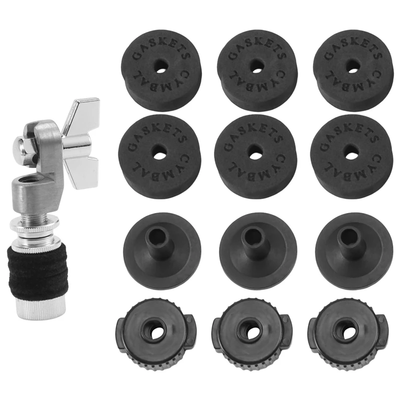 

13Pcs Jazz Drum Hi-Hat Cymbal Clutch Stand Post Kit With Cymbal Gaskets,Base,Cymbal Quick Nut Drum Accessories