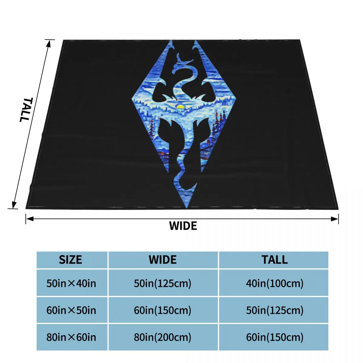 Одеяло Skyrim с 3D принтом мягкое Фланелевое флисовое теплое покрывало для