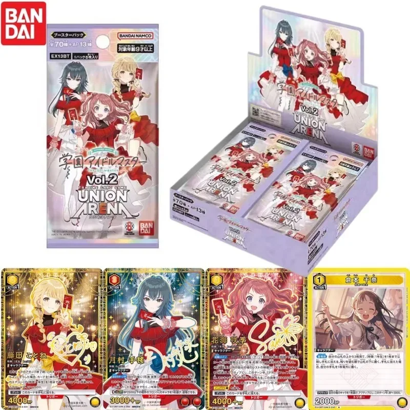 Фото Оригинальный бустер-бокс Union Arena TCG EX13BT Gakuen Idolmaster Vol.2, японская коллекционная карточная игра Bandai Namco, подарочные игрушки №1