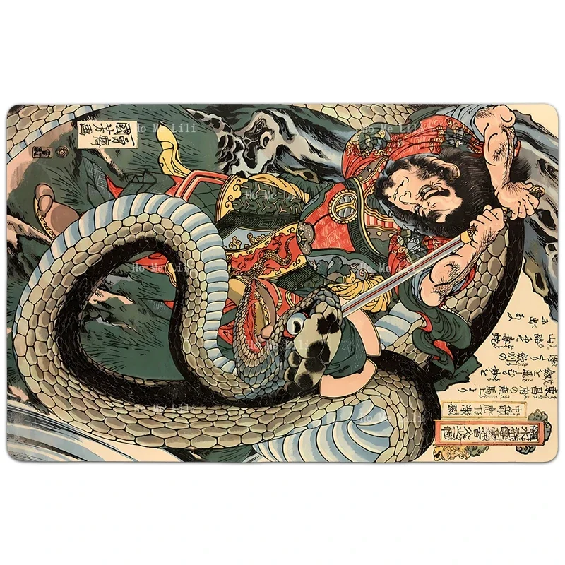 Японский укиё-э мастер утагава куниоши картина с водными краями шара ковер для