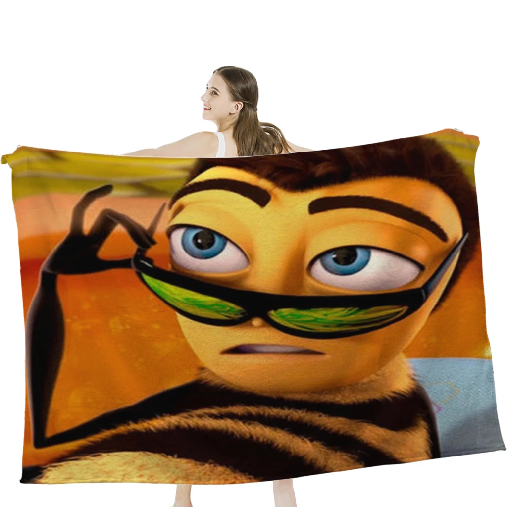 

BEE MOVIE Throw Blanket Airplane Travel Decoration Soft Warm Bedspread