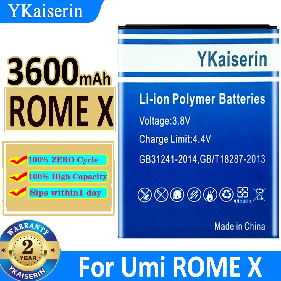 

YKaiserin Battery 3600mAh For UMI Rome X Smartphone High Quality Backup Battery For UMI Rome + In Stock Bateria