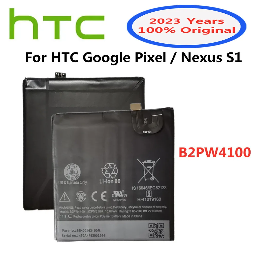 

2023 New High Quality Original B2PW4100 2770mAh Replacement Battery For HTC Google Pixel / Nexus S1 Phone Batteries Batteria