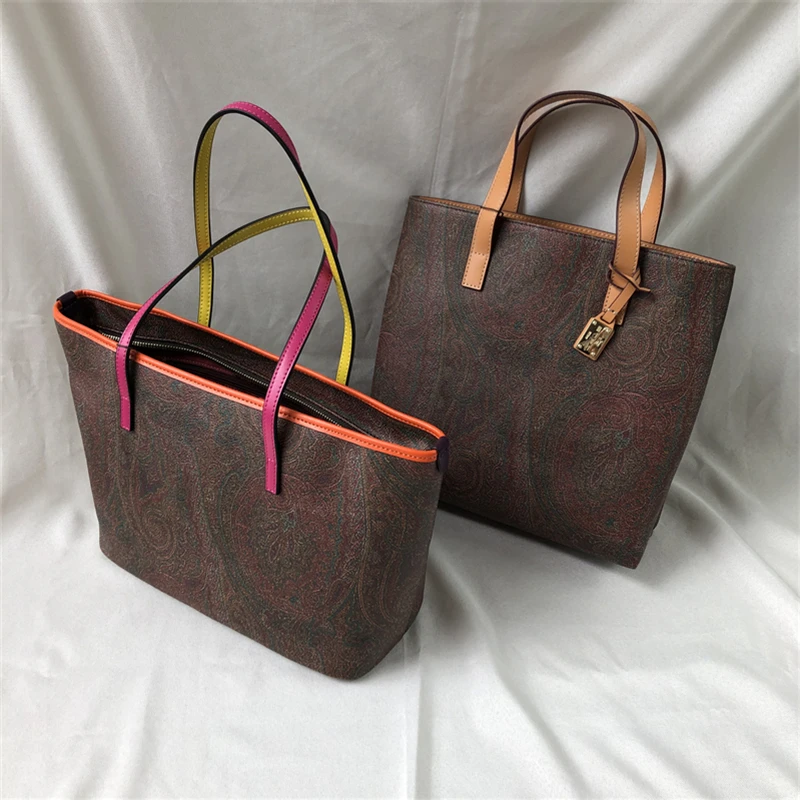 

Italian Niche ARNICA Series Paisley Printed Commuter Handbag Ladies Fashion All-in-one Large Capacity ShoulderShopping Bag