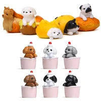 dog molds resin crafts garden animal outdoor miniature dog ornament set food dog figurines lovely dog figures