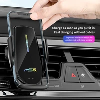 car wireless charger automatic magnetic fast charger in car holder 15w for iphone xs 8 12 11 pro max samsung xiaomi