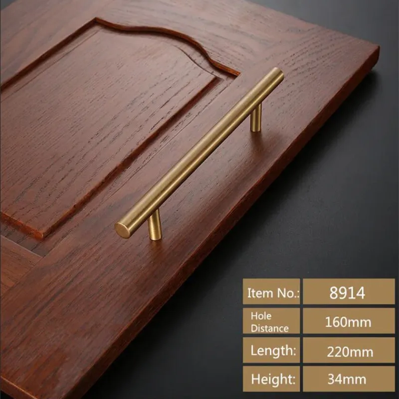

Однотонная латунная золотая ручка шкафа, матовая кухонная мебель, выдвижной ящик, ручка для бара