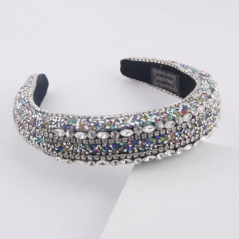 

New Fashion Personality Sponge Inlaid Rhinestone Colorful Hair Hoop Ladies Party Travel Gift Hair Accessories 272