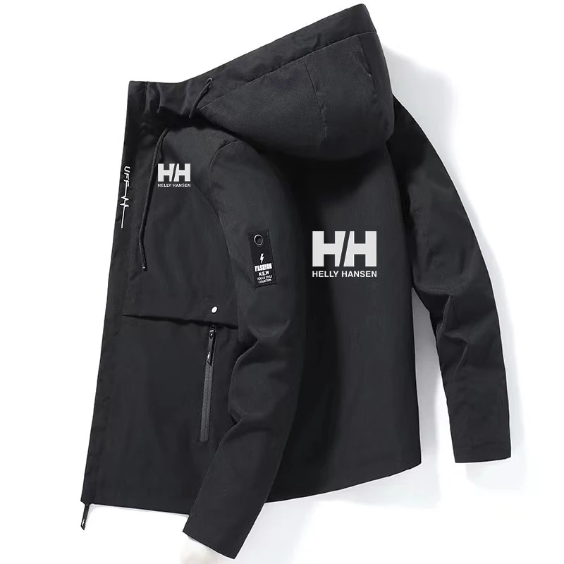 

2023 New outdoor travel men's hooded jacket Spring Fall zipper hooded jacket lightweight comfortable camping hiking jacket top