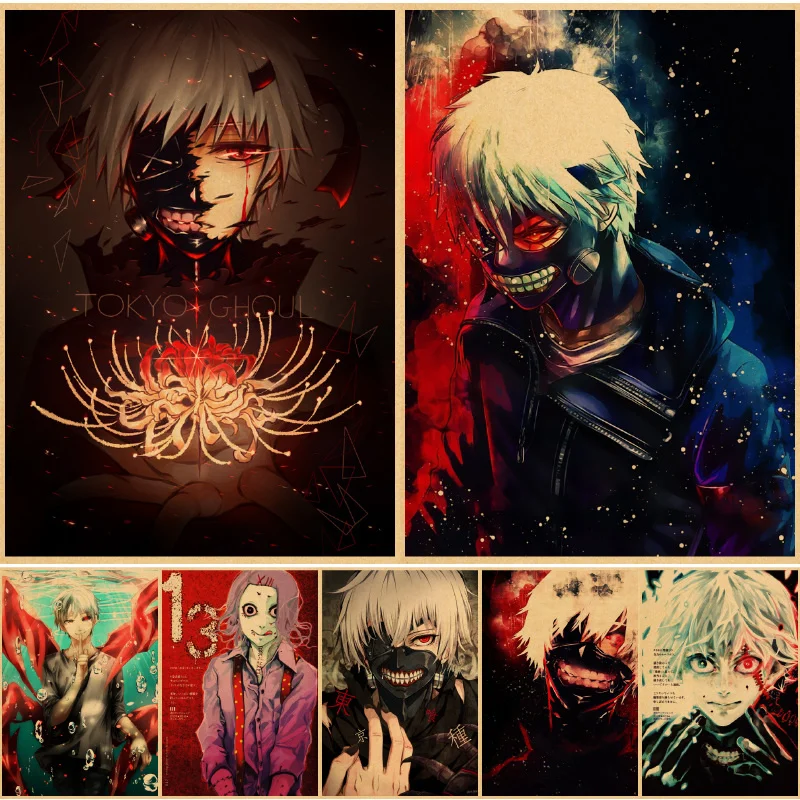 

Tokyo Ghoul Wall posters obraz bilder cuadros decor bedroom house painting plakaty poster vintage Wall posters
