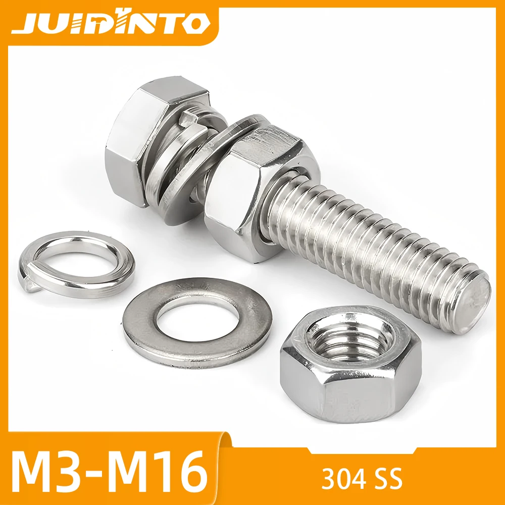 

Набор крепежа JUIDINTO DIN933SET нержавеющая сталь M3 M4 M5 M6 M8
