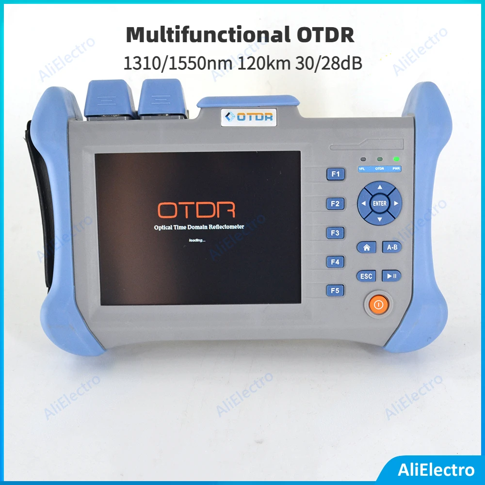 

Multifunctional OTDR fiber tester 1310/1550nm 120km with English Espanol 30/28dB Optical Time Domain Reflectometer High quality
