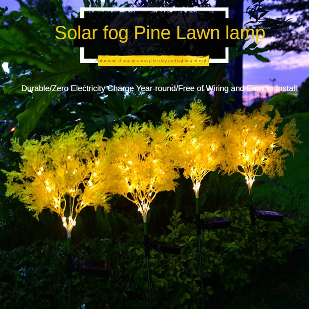 Outdoor Solar LED Light Waterproof Simulation Lawn Lamp  Floor Insertion Lamps Courtyard Villa Decor Lights Solar Garden Lamp