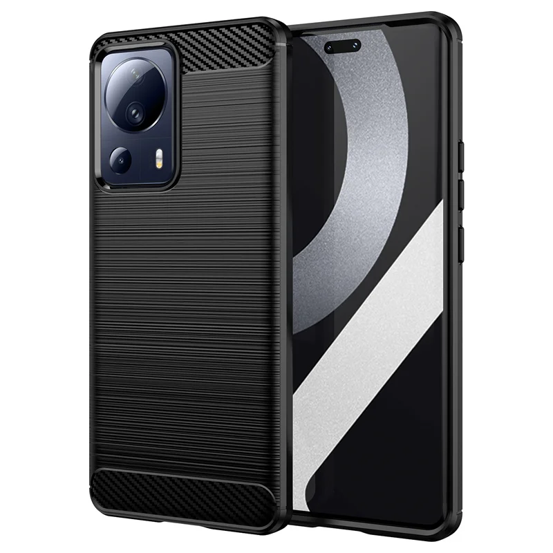 Carbon Fiber Case For Xiaomi 13 Lite Cover for Xiaomi 13 Lite Coque Shell Funda Soft Silicone Phone Case For Xiaomi 13 Lite