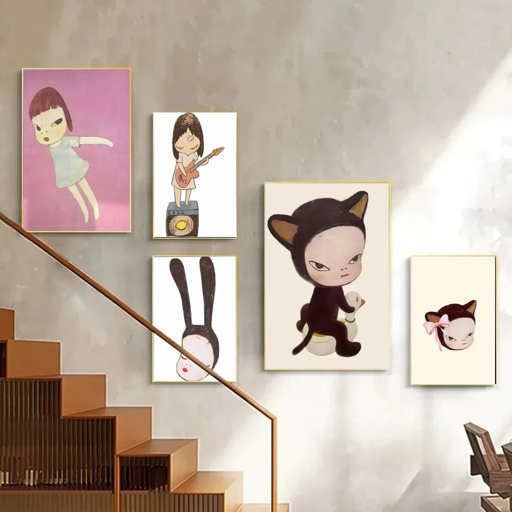 Плакаты Y-Yoshitomo Nara постеры из крафт-бумаги искусство живопись обучение
