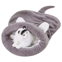 cat sleeping bag pet bed warm coral fleece dog house winter soft cats mat cushion for pet sleeping warm blankets sofa furniture