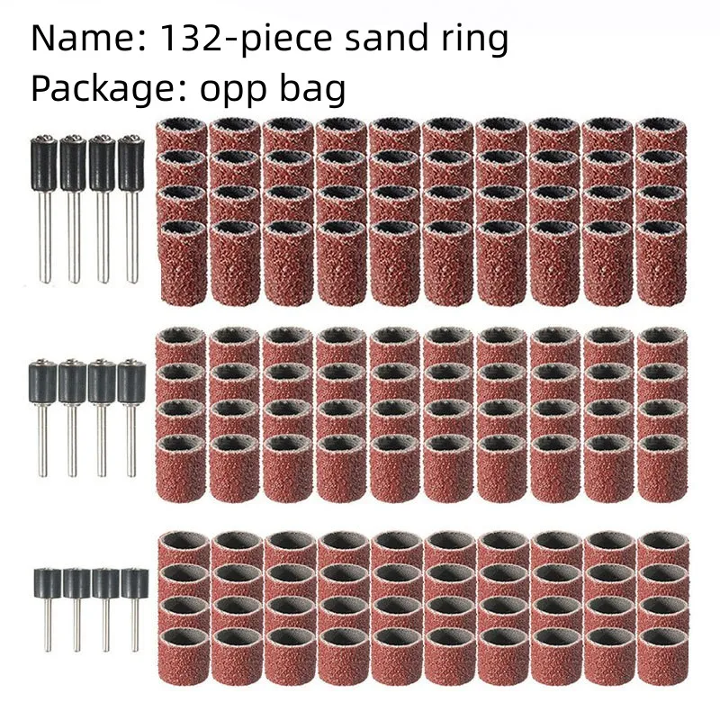 

HILIXUN 102pc 1/2 3/8 1/2 sand ring set nail polish tool grinding head sand ring grinder special sand ring