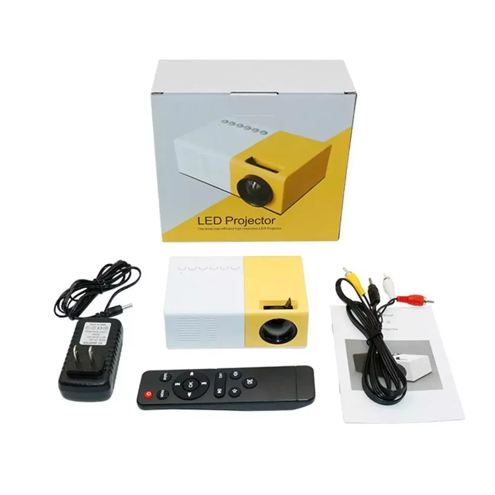 

Portable Projector Support HDMI-compatible AV USB HD 1080p Video Media Player LED Mini Projector For Home Theater PC Laptop