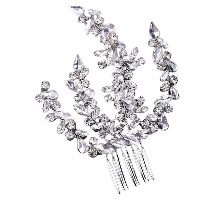 

Crystal Bride Hair Side Comb Sparkling Rhinestone Wedding Comb Bridal Headpiece Sparkling Comb For Brides Fashion Classic