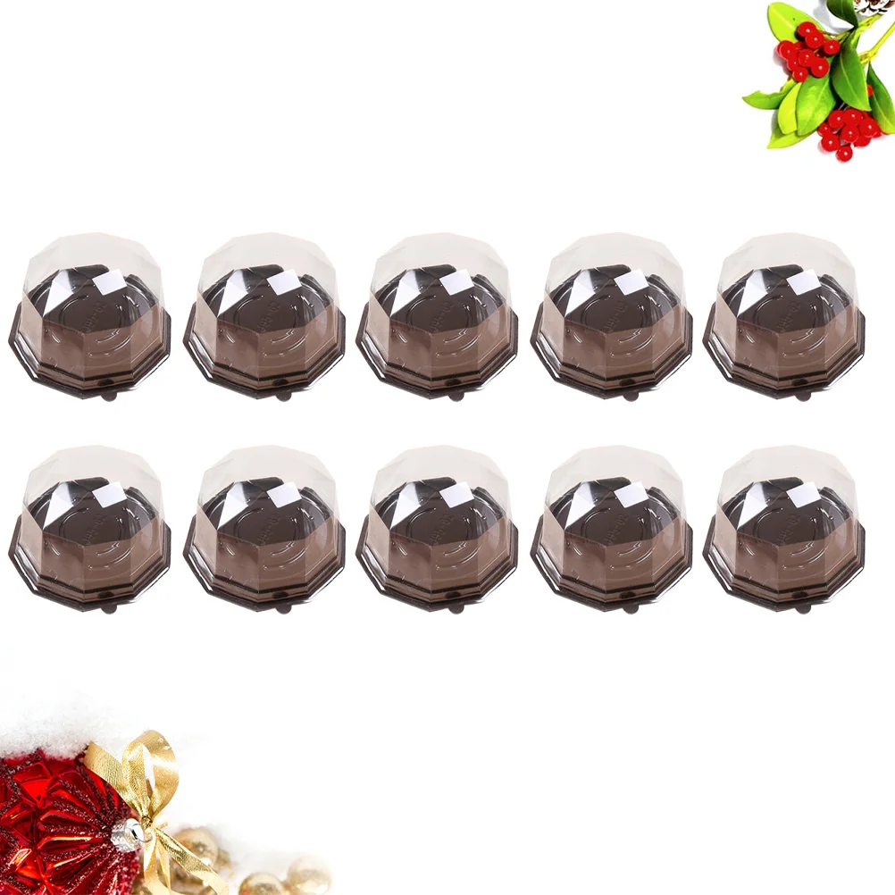 

50 Round Cake Box Clear Gift Packaging Boxes Small Dessert Box Cupcake Gift Box